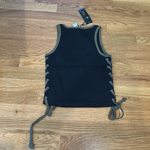 DELIA*S BY DOLLS KILL ON MY TEAM MESH TANK TOP - BLACK Camo medium new - Picture 5 of 5